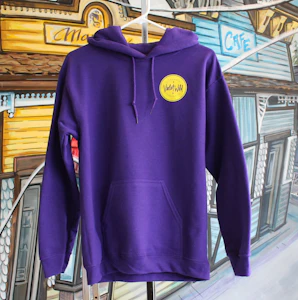 Violet Wild  - SHOP HOODIE - PURPLE W/ YELLOW LOGO - X-LARGE