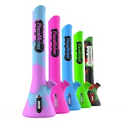PIECE MAKER - 21.5" SILICONE BEAKER BONG W/ LIGHTER HOLDER (ASST COLOURS)
