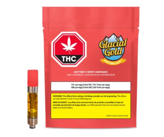 Glacial Gold - ANYTIME 1:1 VAPE - BERRY LEMONADE - 1g Main Image