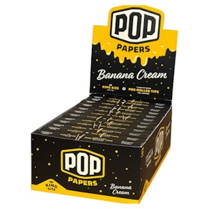 POP - Pop Paper King Size Paper and Flavoured Tips Banana Cream