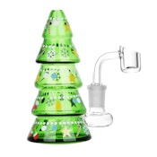 5" Glass Rig - Jolly Holiday Tree