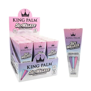 King Palm - King Size Pre Rolled Cones - Skywalker Colour (3 Per Pack)