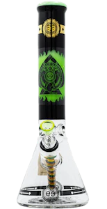 Cheech - 14" MILKY GREEN CHEECH PROTECT THE CREST BEAKER