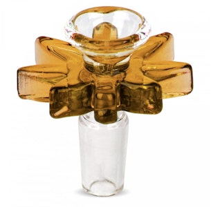 West Coast Gifts - 14mm Big Leaf Pull-Out Bowl - Honey Gold