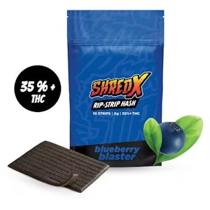 SHRED X - Blueberry Blaster 10 x 0.2g Hash Rip-Strips