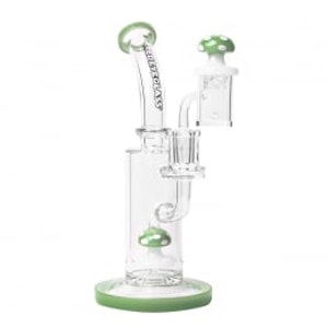 Red Eye Glass  - 7" Funguy Concentrate Rig Set - Jade Green (Red Eye-Glass)
