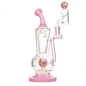 Red Eye Glass - 11" Dunker Dual Uptake Concentrate Recycler (Pink Slyme)