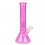 10" Pink Day Glow Beaker Bong