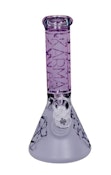 9" Karma Glass Pink Sandblasted Beaker Bong