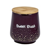 Deluxe Canister Gold Dots Sweet Stash Stash Jar
