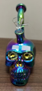 Accessories - Miscellaneous Brands - SG029 Glass Bong Skull 7" Rainbow