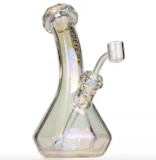 8" Rainbow Carina Lean Back Metallic Terminator Beaker Base Dab Rig