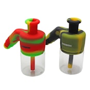 Silicone Bowl Dabware Adjustable Ash Catcher 14mm/19mm Black/yellow