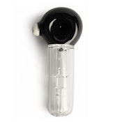 Red Eye Glass 5" Black Pocket Bubbler Hand Pipe