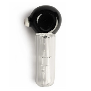 West Coast Gifts - Red Eye Glass 5" Black Pocket Bubbler Hand Pipe