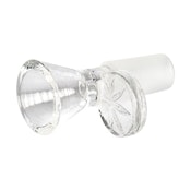 14mm Clear Leaf Stamped Bowl