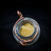 SALTY'S SEA SALT LIVE HASH ROSIN FAUX DABS PENDANTS - GLOW-IN-THE DARK - TAN YELLOW - SMALL CONTAINER