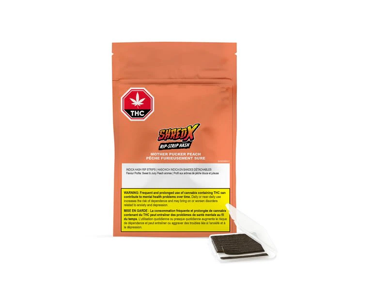 SHRED X - Mother Pucker Peach 10 x 0.2g Hash Rip Strips by Shred X Main Image