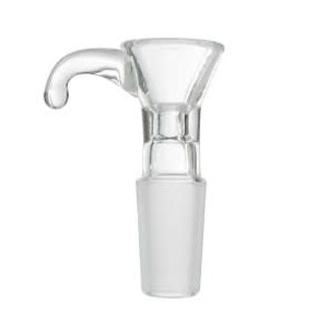 Pinnacle Distributors Inc - 14mm Funnel Bowl Curved Handle Clear