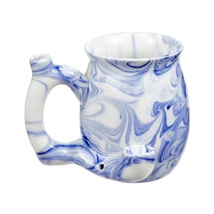 Humble & Fume - Blue Marble Ceramic Mug w/ Pipe