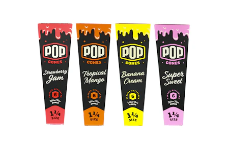 MAQ Distributors - Pop PR Cones 1.25" 6 Pack Assorted Flavours
