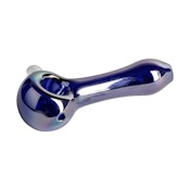 4" IRIDESCENT LARGE SPOON HAND PIPE - BLUE