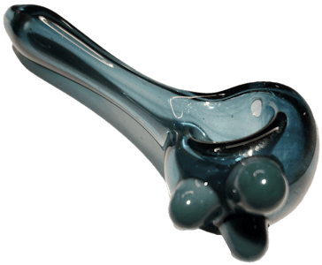 Cumberland Glassworks - Cumberland Glassworks| Long Blue Spoon w/teal dots