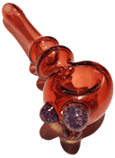 Cumberland Glassworks| Red Spoon w/2 marias & purple dots