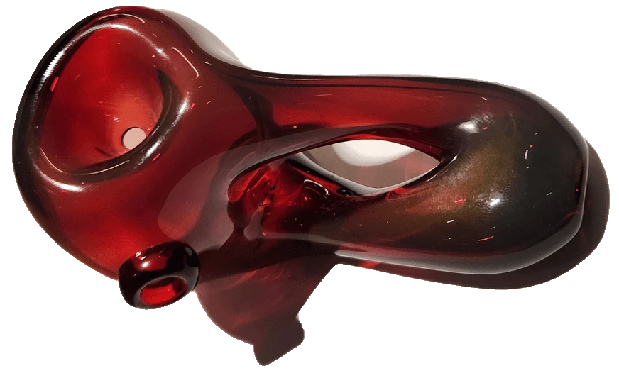 Cumberland Glassworks - Cumberland Glassworks| Red Twisted Donut pipe Main Image