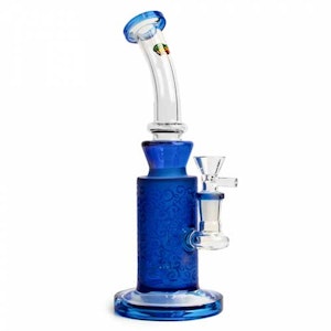West Coast Gifts - Irie 10" Tall Frosted Pattern Bubbler w/ shower perc-Blue