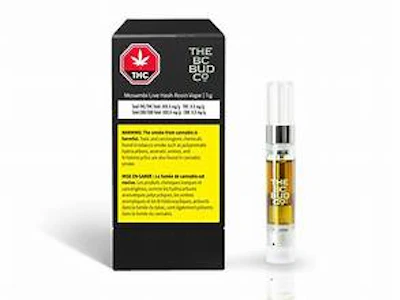 The BC Bud Co. - MOSAMBI LIVE HASH ROSIN VAPE (SARAH'S SECRET) 1g