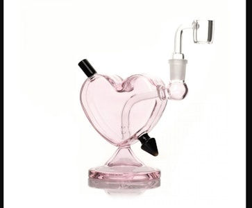 West coast.Gifts - Red eye glass 4 inch tall pink Cupid concentrate rig