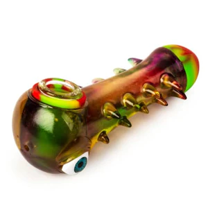 LIT SILICONE  - LIT SILICONE - 4.25" Monster Hand Pipe - Rasta
