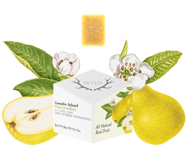 Wyld - Wyld Real Fruit Pear CBG 1:1 2 x 4g Soft Chews
