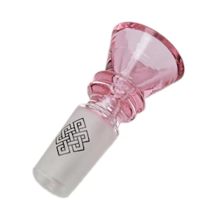 MAQ DISTRIBUTORS - 14MM GLASS RIBBED CONE BOWL | KARMA | PINK