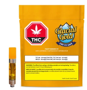 Glacial Gold - Glacial Gold - CBD 3:1 FUZZY MANGO VAPE - 1g