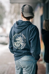 Giv'er Shirt Works - EON HOODIE HEATHER NAVY | SM