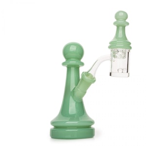 West Coast Gifts - ACC - Red Eye Glass - 5.75" Tall Pawn Concentrate Rig W/Matching Carb Cap