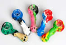 Silicone Hand Pipe w/ Glass Bowl