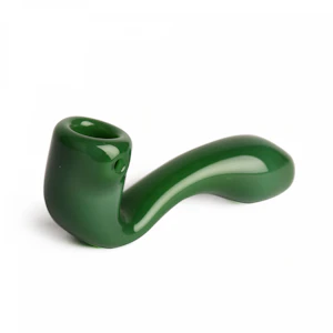 Red Eye Glass  - 3.5" SHERLOCK HAND PIPE - JADE GREEN