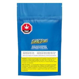 ORGANIGRAM INC. - Shred'ems | Sour Blue Razzberry 4 Indica Gummies