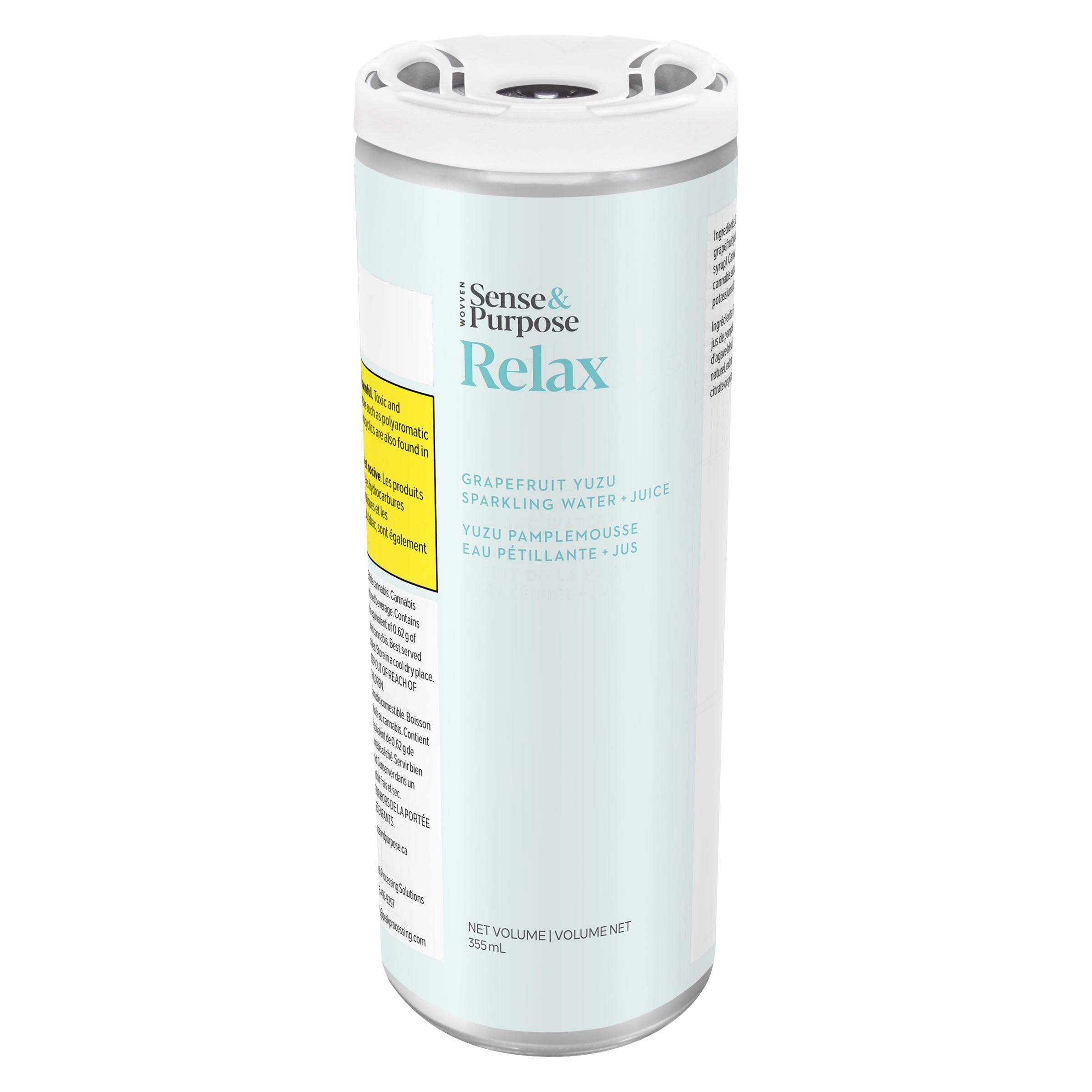 Relax: Grapefruit Yuzu Sparkling Water & Juice 355ml Beverages