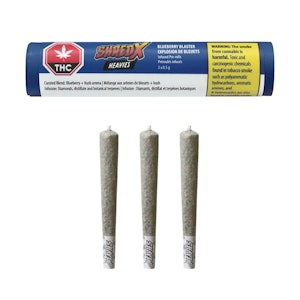 Shred X - Blueberry Blaster Heavies 3 x 0.5g Infused Pre-Rolls