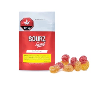 Spinach - SOURZ by Spinach Strawberry Mango Soft Chews 5 x 2mg THC