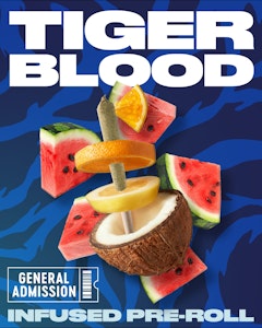 General Admission - Tiger Blood 3 x 0.5g Distillate Infused Pre-Rolls