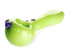 4" Commodore Hand Pipe W/Flat Mouthpiece - Green Slyme