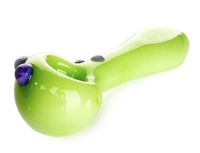 West Coast Gifts - 4" Commodore Hand Pipe W/Flat Mouthpiece - Green Slyme