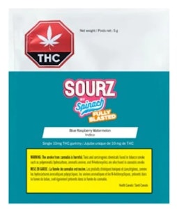 SOURZ by Spinach - Blue Raspberry Watermelon Fully Blasted 10mg Gummy by Spinach