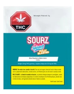SOURZ by Spinach - SPINACH - FULLY BLASTED BLUE RASPBERRY WATERMELON GUMMIES