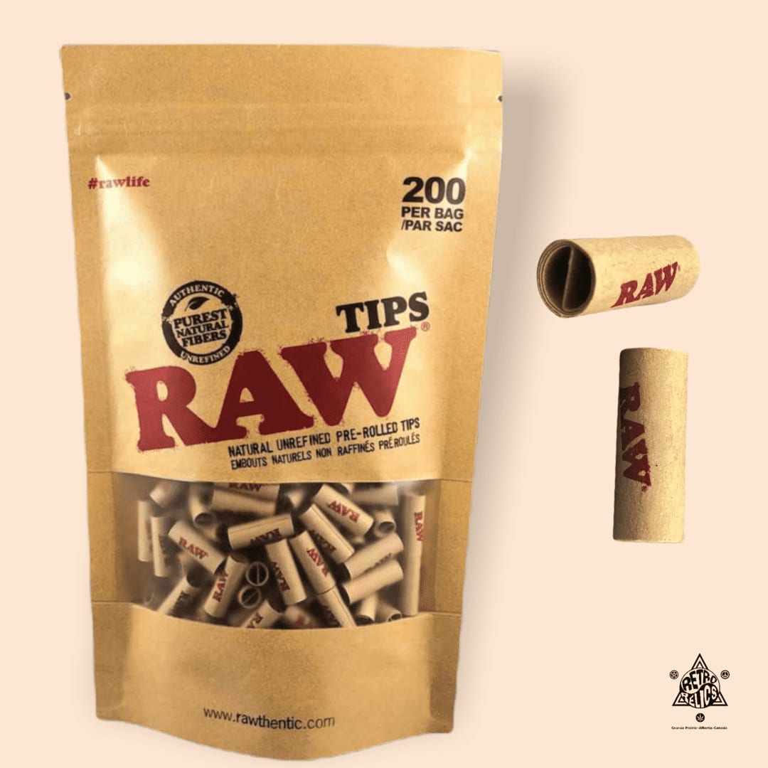 200PK RAW UNBLEACHED PRE-ROLLED FILTER TIPS